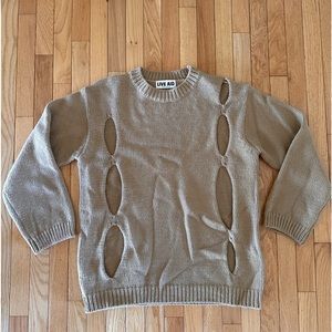 The Frankie Shop - Live Aid Sweater with Cut Outs - Sz M